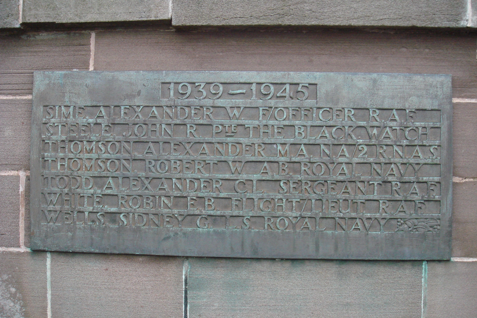Elie War Memorial 1939-1945